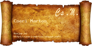 Cseri Martos névjegykártya